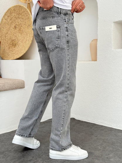 Grey Washed Baggy Jean