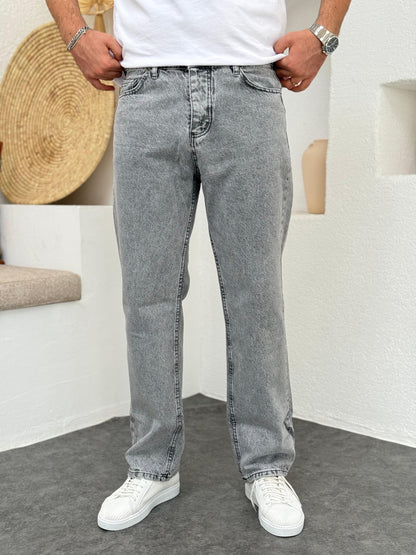 Grey Washed Baggy Jean